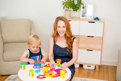 Amy Davidson’s neutral and modern kids playroom space