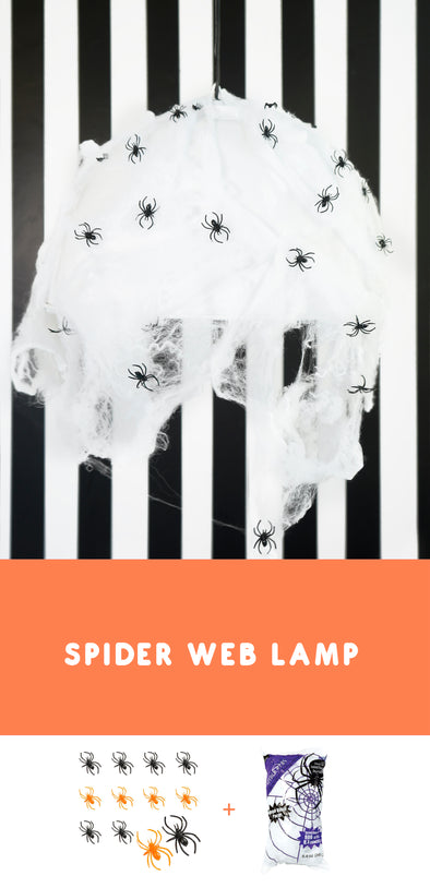 Super Easy Halloween Spider Web Lamp