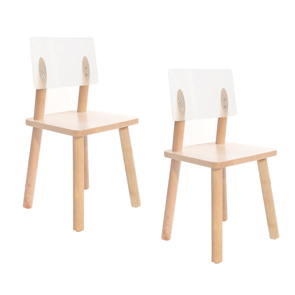 AC/BC -Acrylic Back Kids Chair (set of 2)